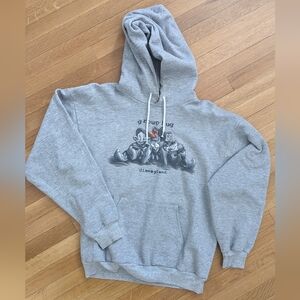 Disney Dwarfs 'Group Hug' Disneyland Light Grey Hoodie. Size Adult M